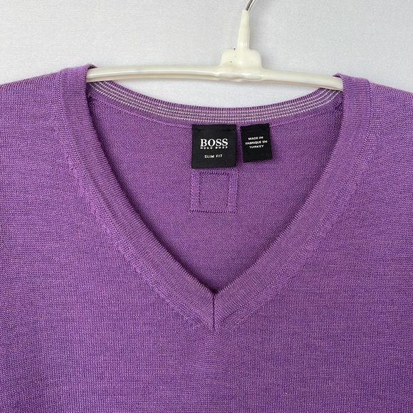 Hugo Boss Slim Fit Purple Sweater Size Large - Picture 14 of 14